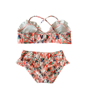 Baby Toddler Girl Bikini Set with Ruffles in Chrysler, Back