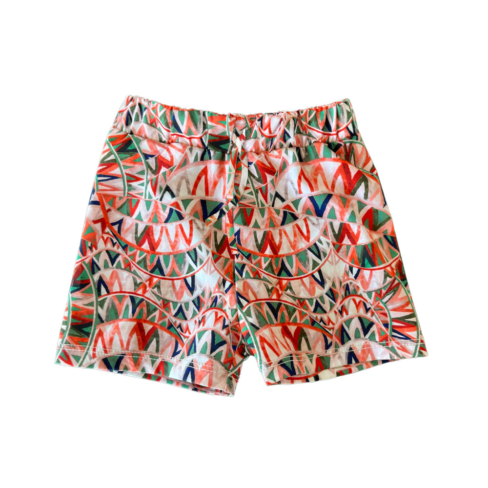 MIGA Swimwear Boy Boardshort with Drawstring in Chrysler, Front